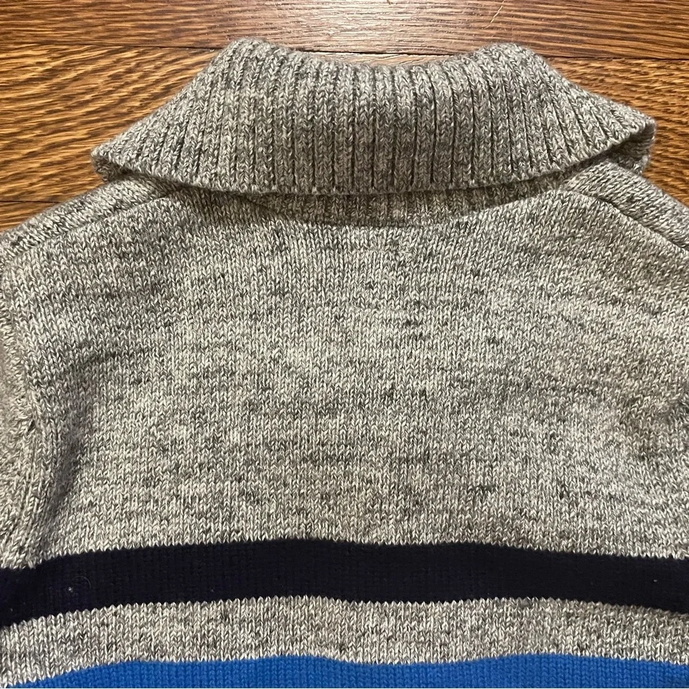 Baby Gap Gray Striped Collared Button Up Sweater Size 12-18 Months